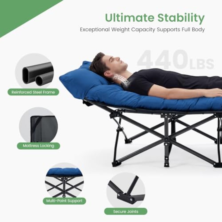 Folding Camping Cot Rollaway B - مراجعة Outdoor Camping Cot وسعره