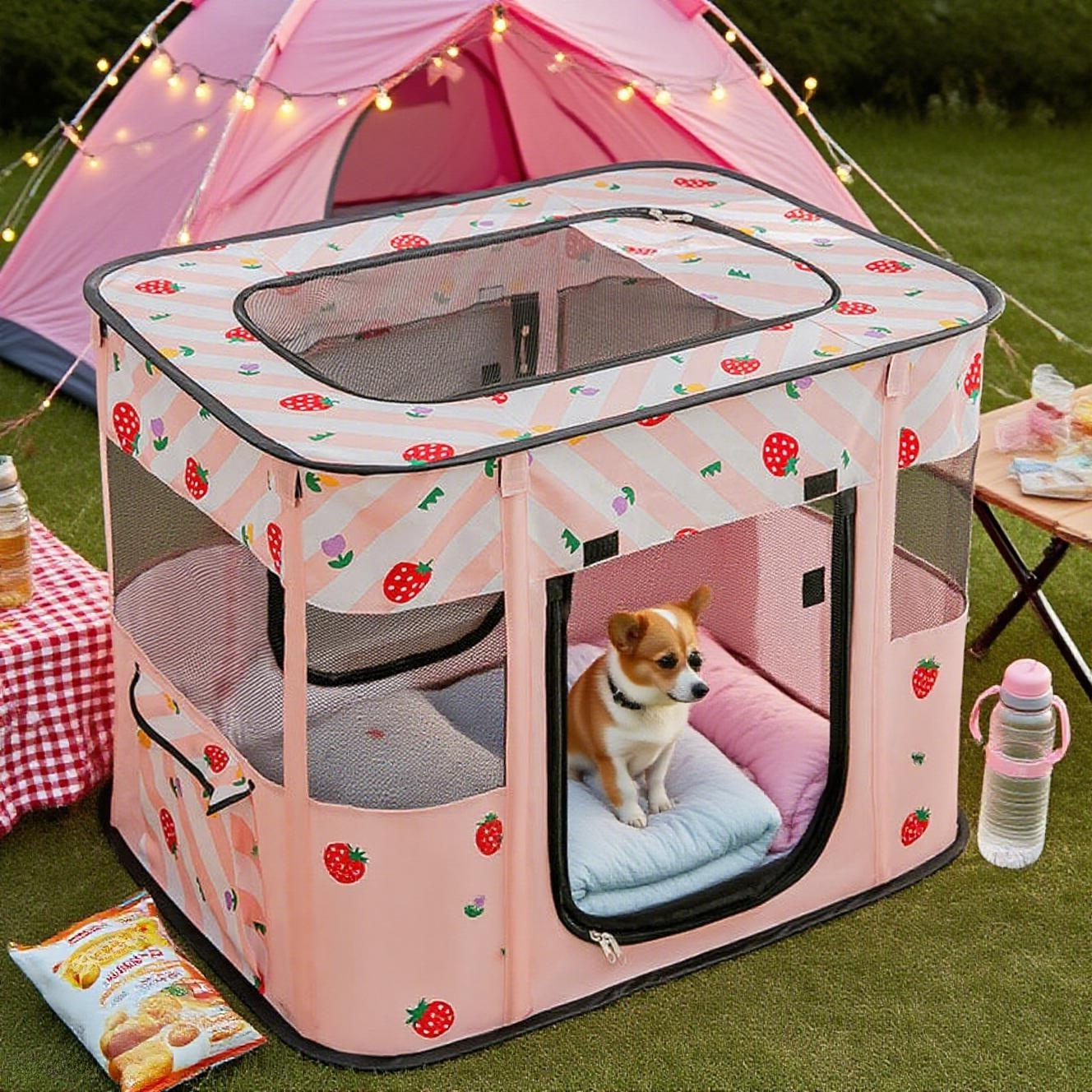 Collapsible Pet Tent, Large Sp - مراجعة Outdoor Camping Dog Fence وسعره