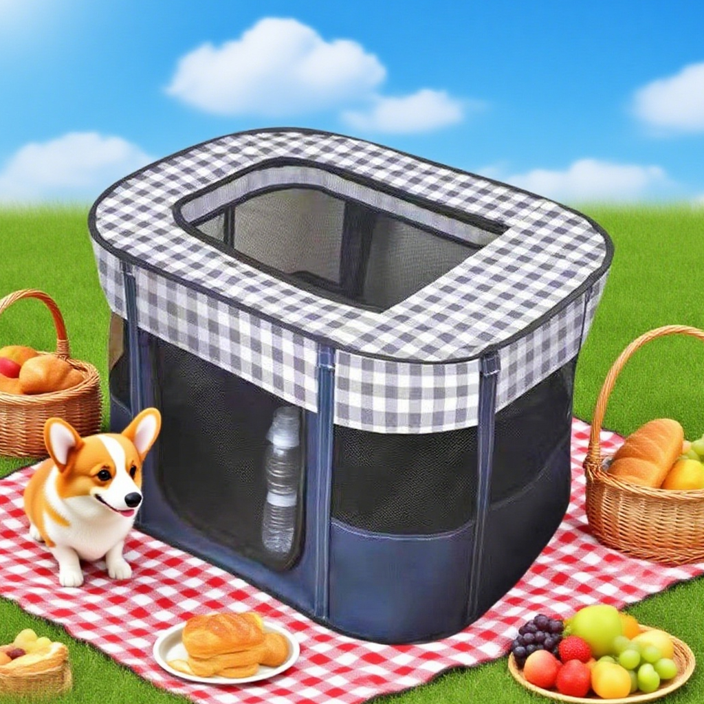 Collapsible Pet Tent, Large Sp - مراجعة Outdoor Camping Dog Fence وسعره