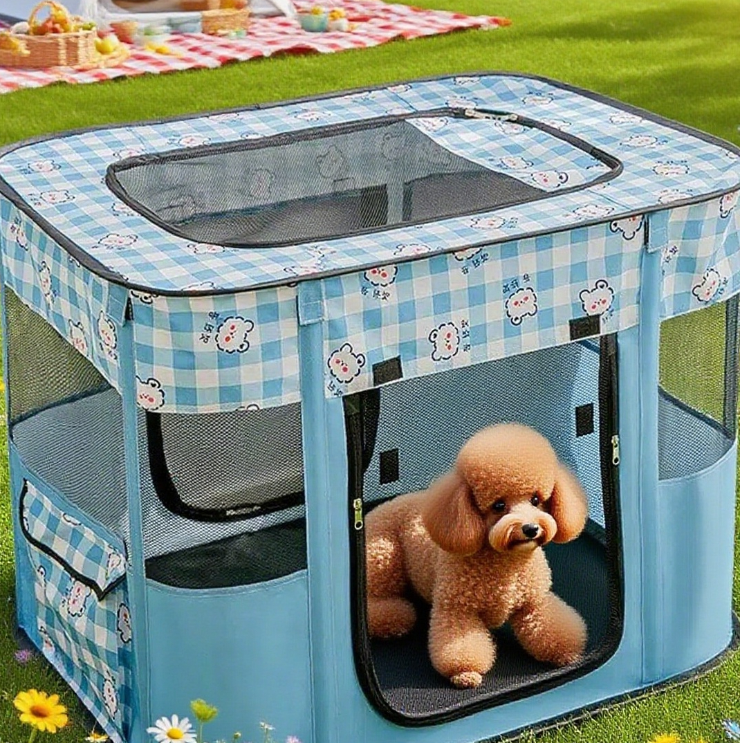 Collapsible Pet Tent, Large Sp - مراجعة Outdoor Camping Dog Fence وسعره