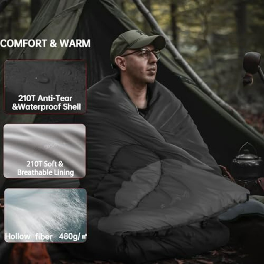 Winter camping sleeping bag fo - مراجعة Camp Pillow Compressible وسعره