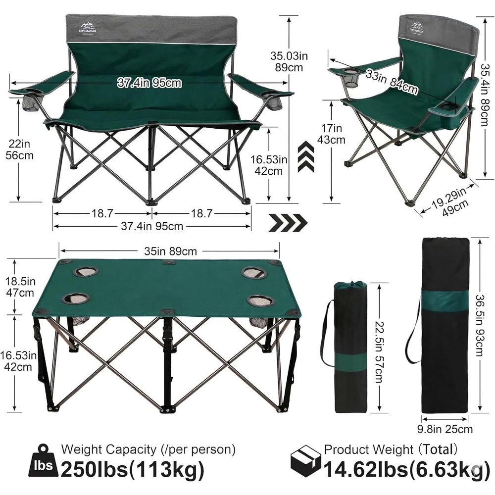 4-Piece Oversized Camping Chai - مراجعة Outdoor Oversized Camping Chair وسعره