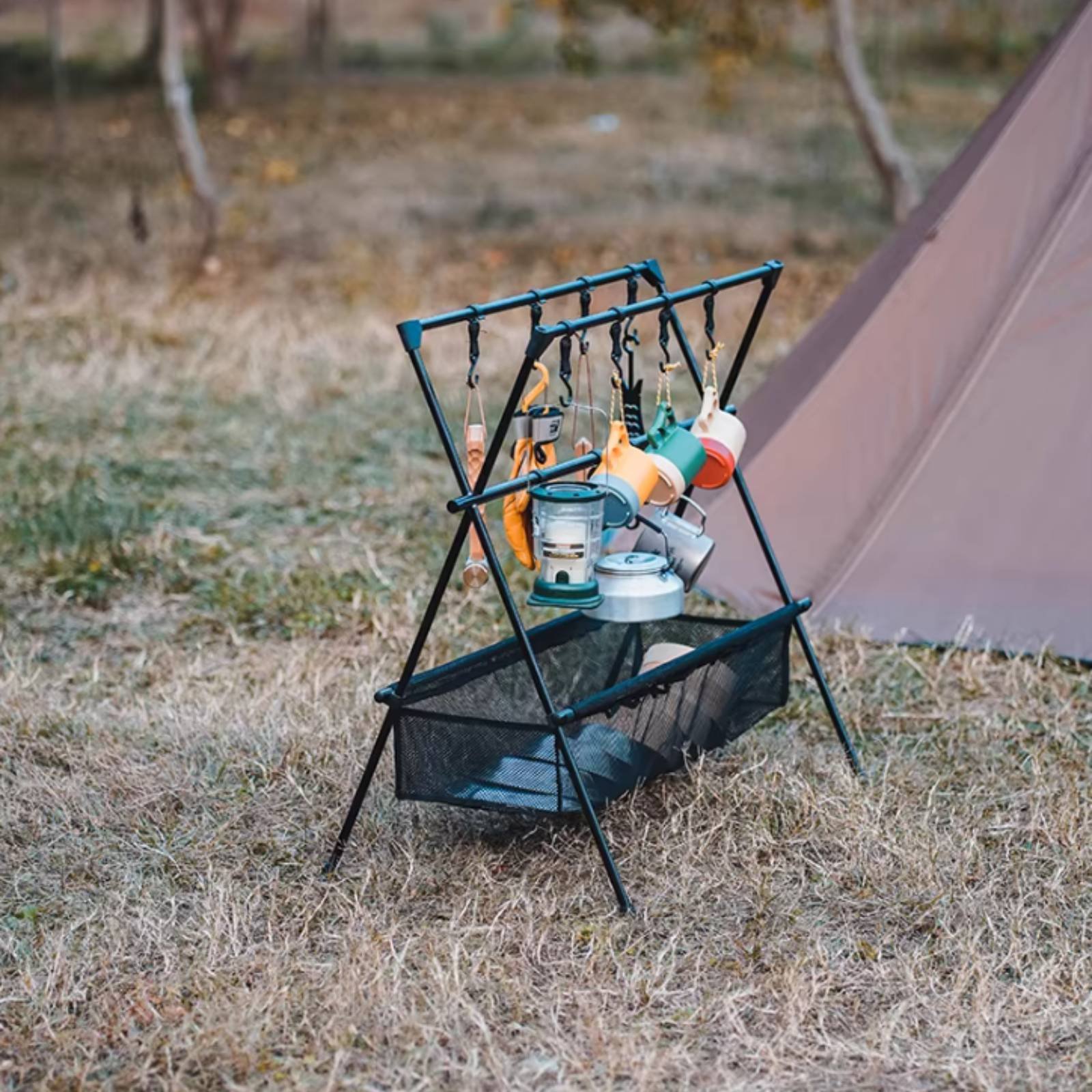 Portable Camping Rack Multifun - مراجعة Outdoor Camping Gear وسعره