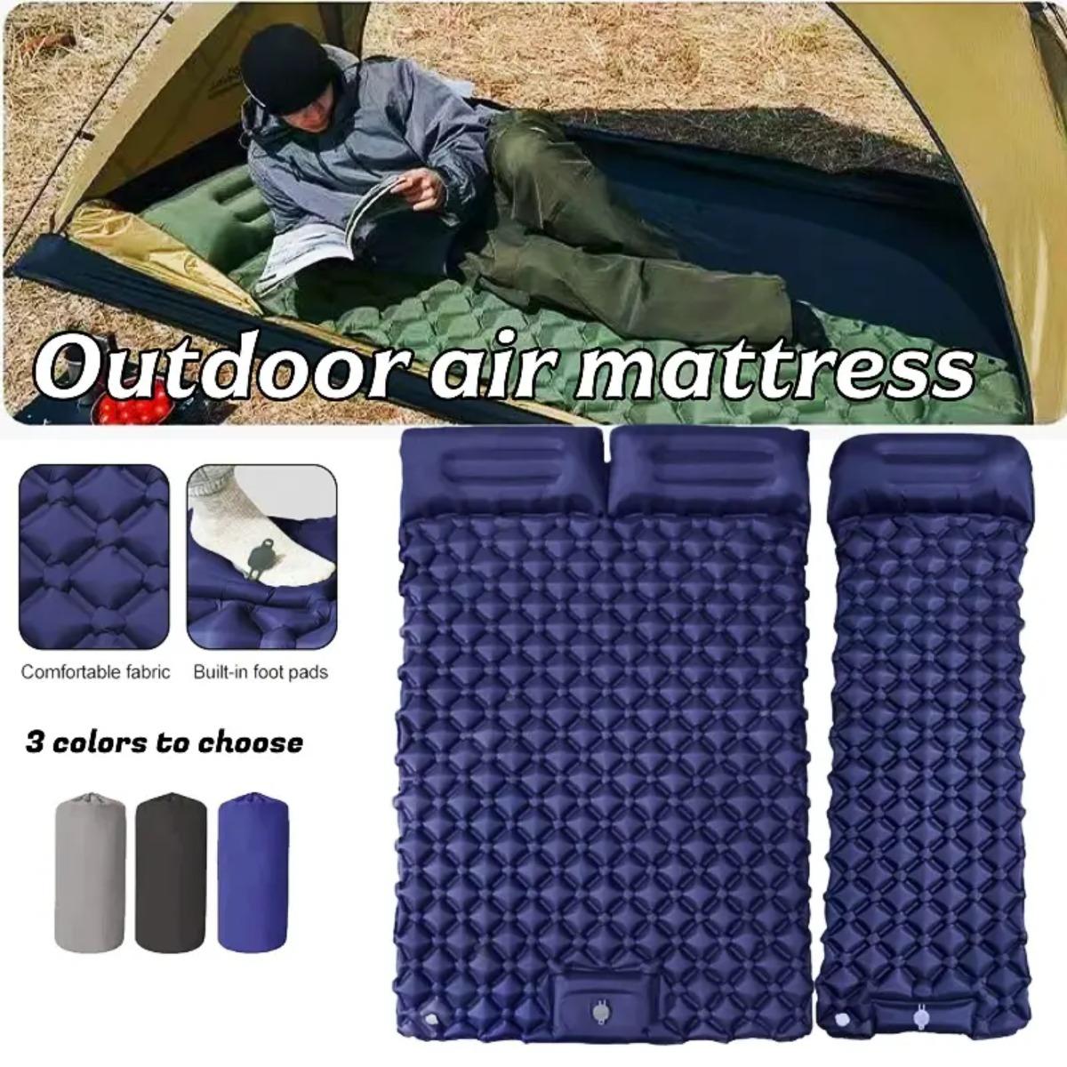 Single & Double Inflatable Air - مراجعة Camp Pillow Compressible وسعره