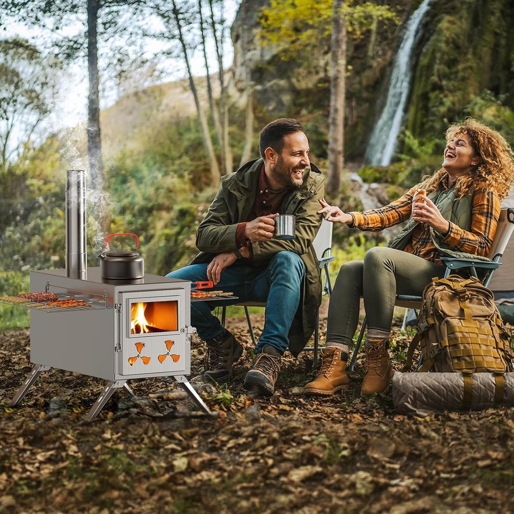 Portable Outdoor Camping Wood  - مراجعة Outdoor Camping Stove وسعره