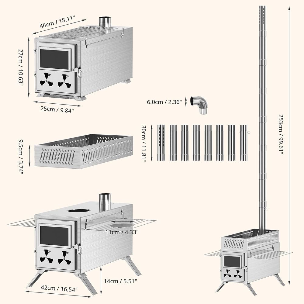 Portable Outdoor Camping Wood  - مراجعة Outdoor Camping Stove وسعره