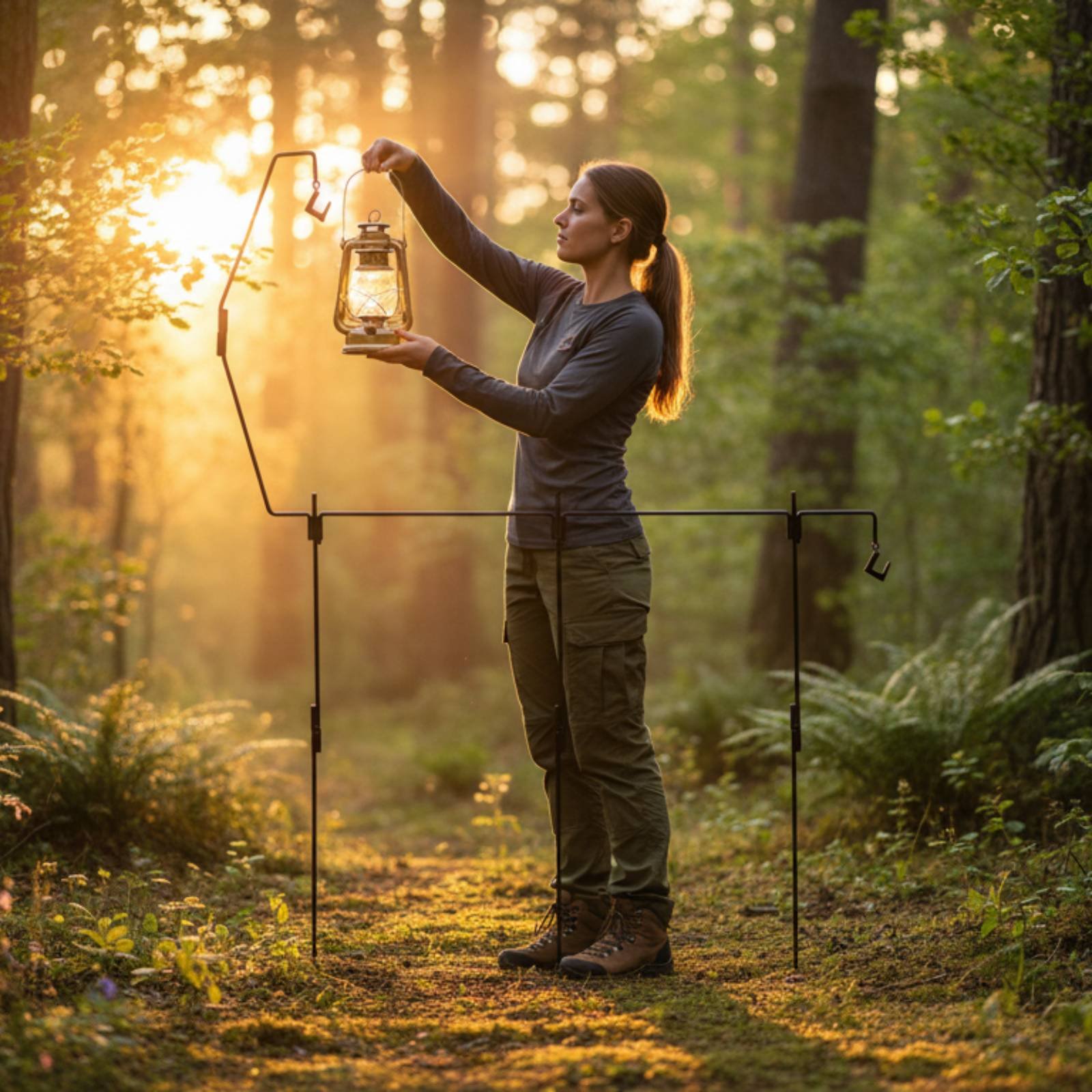 Camping Lantern Stand Easy to  - مراجعة Outdoor Camping Gear وسعره
