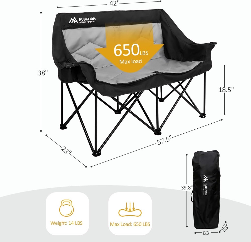 2 Person Camping Chair Oversiz - مراجعة Outdoor Oversized Camping Chair وسعره