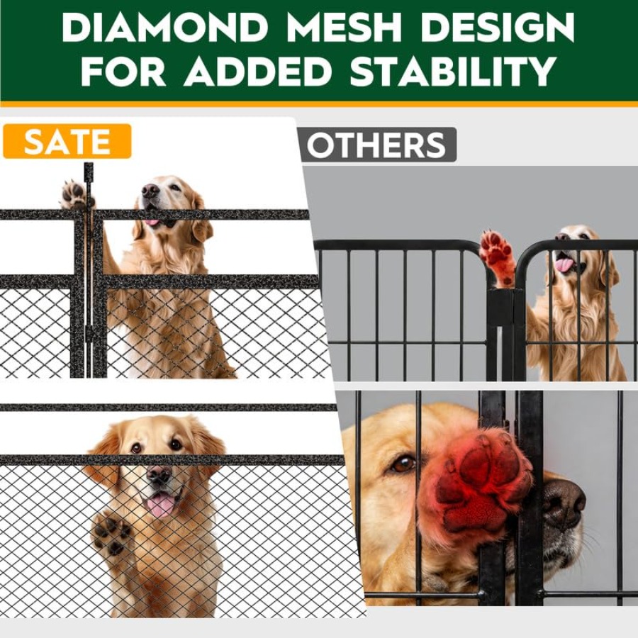 Dog Playpen with Safety Mesh 3 - مراجعة Outdoor Camping Dog Fence وسعره