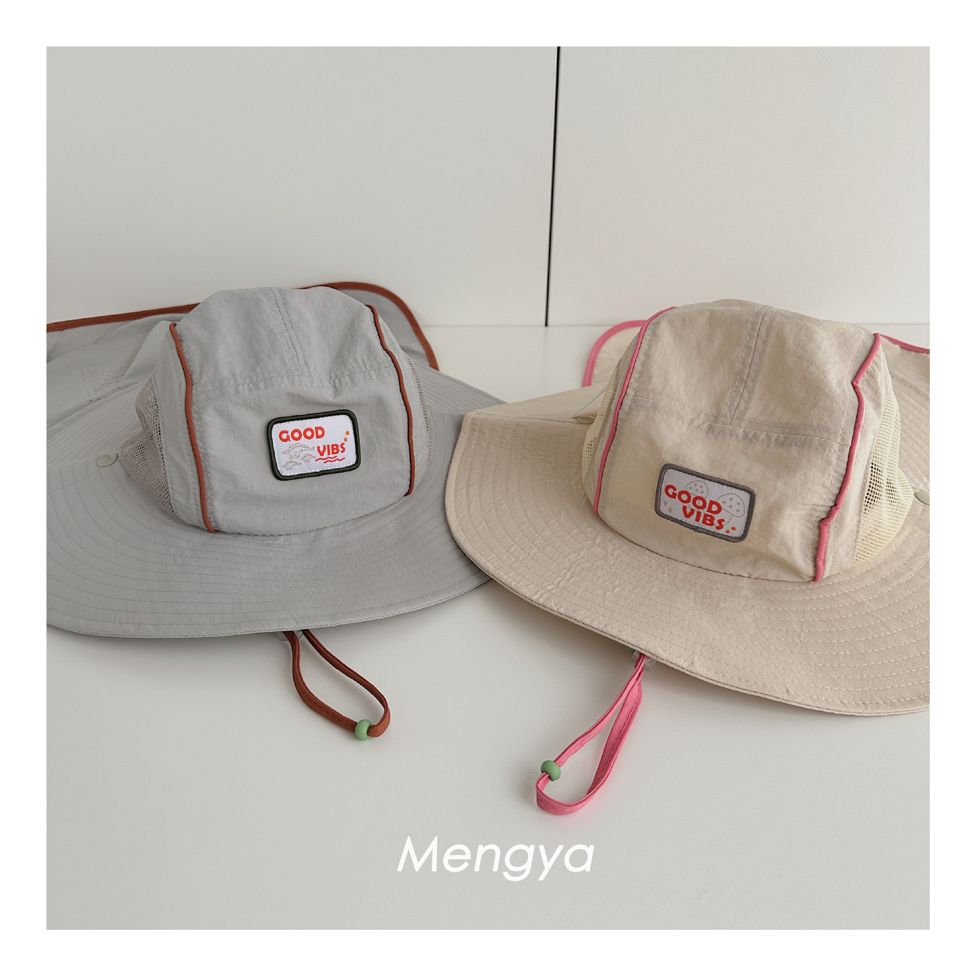 baby boys girls Stitching Mesh - مراجعة Camping Outdoor Quick Drying Sun Neck Protection Cap Hat وسعره