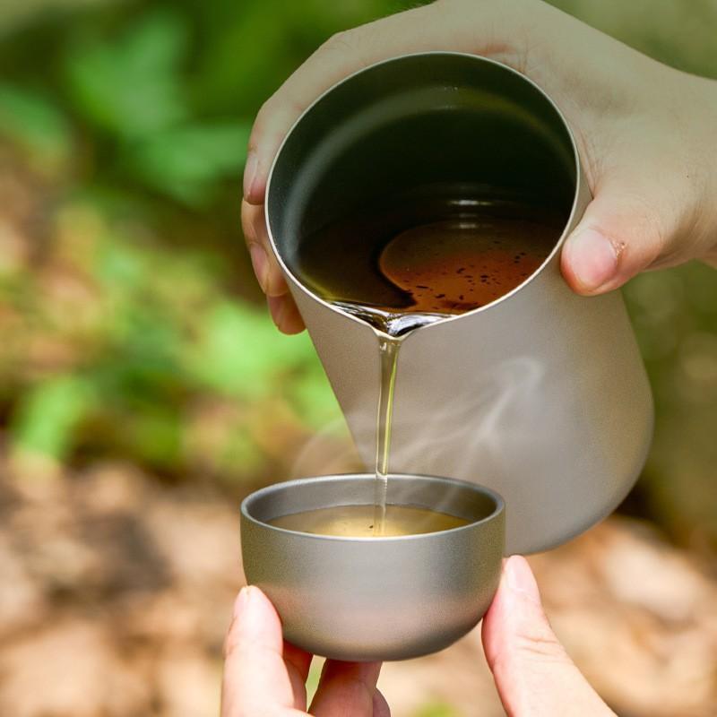 D2 Pure Titanium Double-layer  - مراجعة Outdoor Camping Kettle وسعره