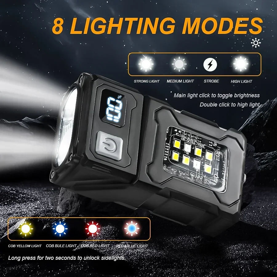 Portable LED COB Flashlight Re - مراجعة Outdoor Camping Hat وسعره