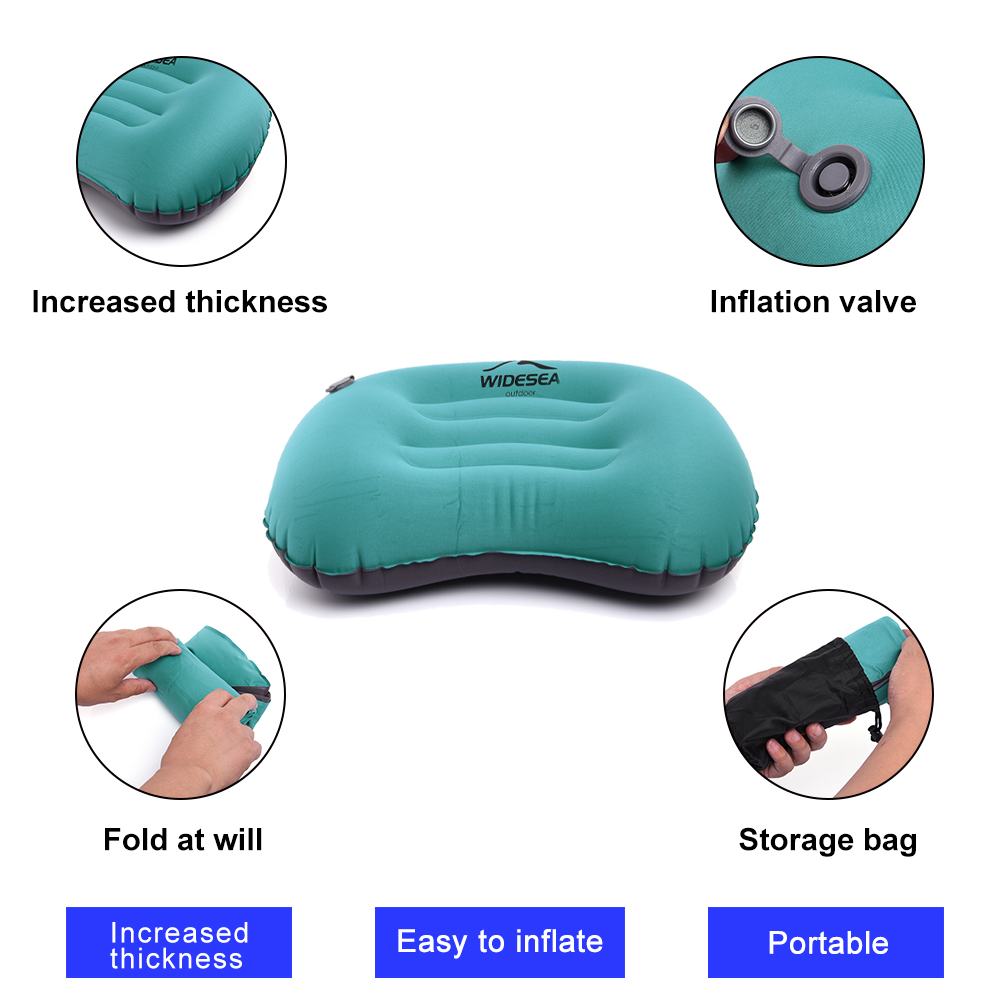 Widesea Portable Inflatable Pi - مراجعة Camp Pillow Compressible وسعره