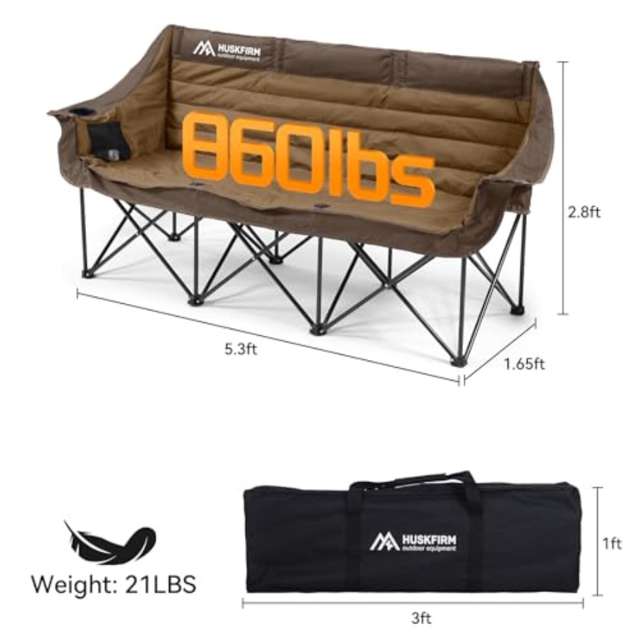 Outdoor 3-person folding campi - مراجعة Outdoor Oversized Camping Chair وسعره