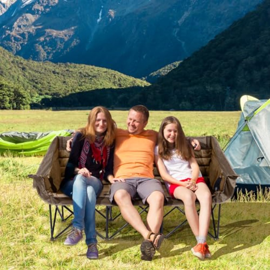 Outdoor 3-person folding campi - مراجعة Outdoor Oversized Camping Chair وسعره