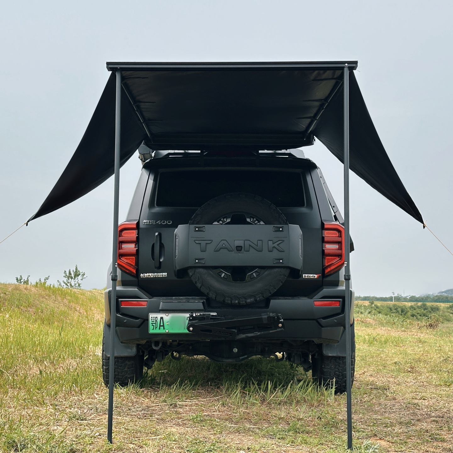 Aluminum Alloy Black Double-wi - مراجعة Outdoor Camping Car Tail Tent وسعره