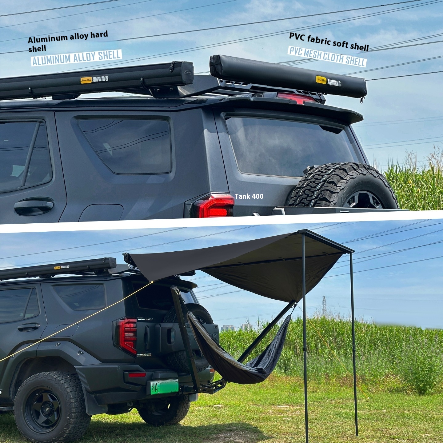 Aluminum Alloy Black Double-wi - مراجعة Outdoor Camping Car Tail Tent وسعره