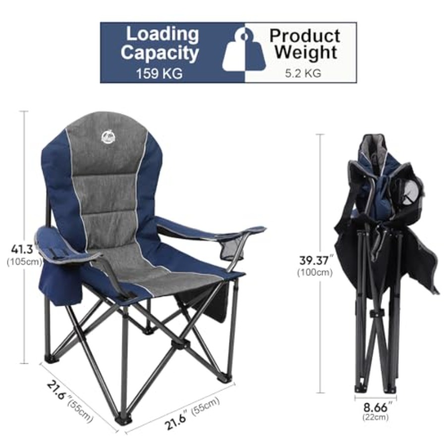 Oversized Portable Camping Cha - مراجعة Outdoor Oversized Camping Chair وسعره