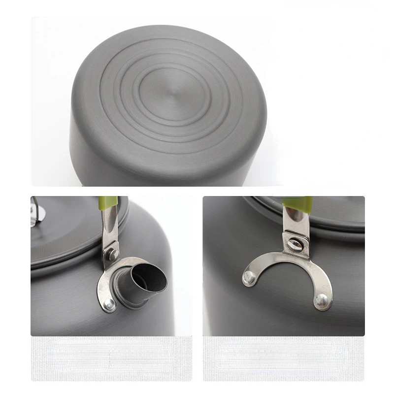 Home Household Camping Cookwar - مراجعة Outdoor Camping Kettle وسعره