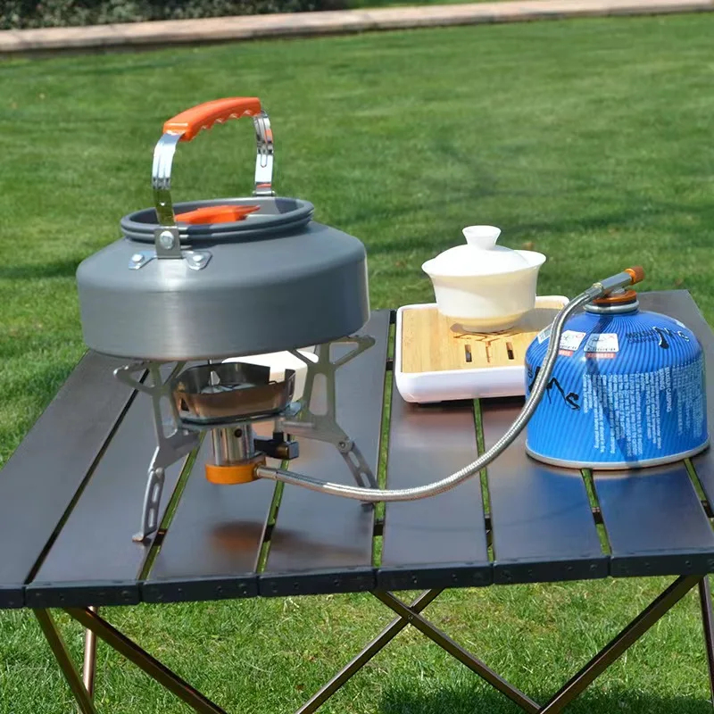 Home Household Camping Cookwar - مراجعة Outdoor Camping Kettle وسعره