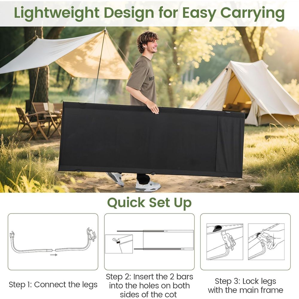 Ultralight Portable Camping Co - مراجعة Bed Outdoor Camping وسعره