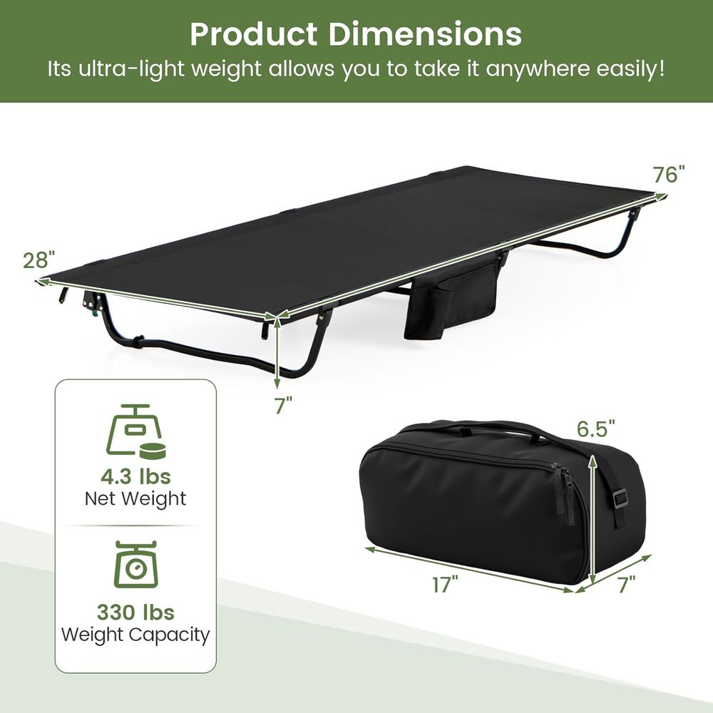 Ultralight Portable Camping Co - مراجعة Bed Outdoor Camping وسعره