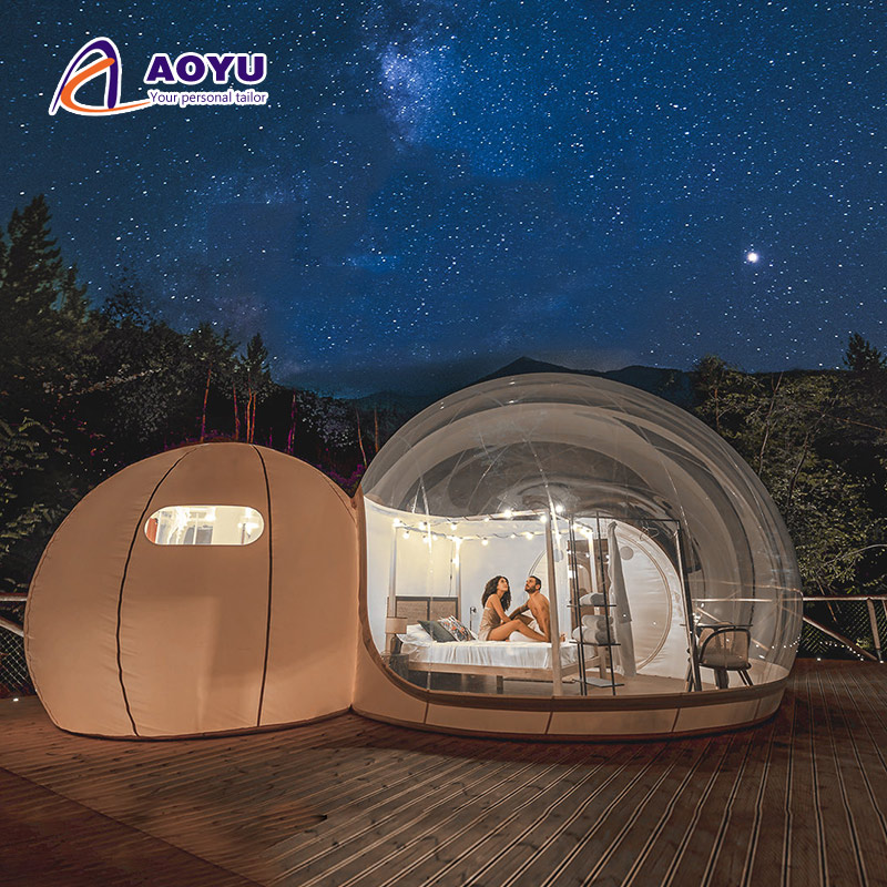 AOYU Two Transparent Inflatabl - مراجعة Outdoor Camping Inflatable Tent وسعره