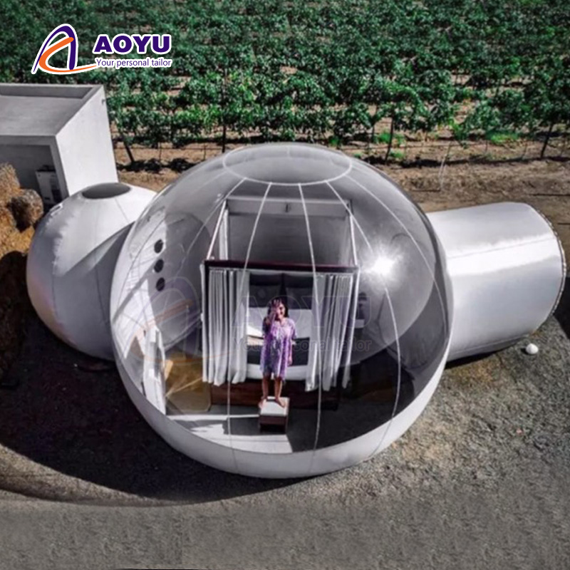 AOYU Two Transparent Inflatabl - مراجعة Outdoor Camping Inflatable Tent وسعره