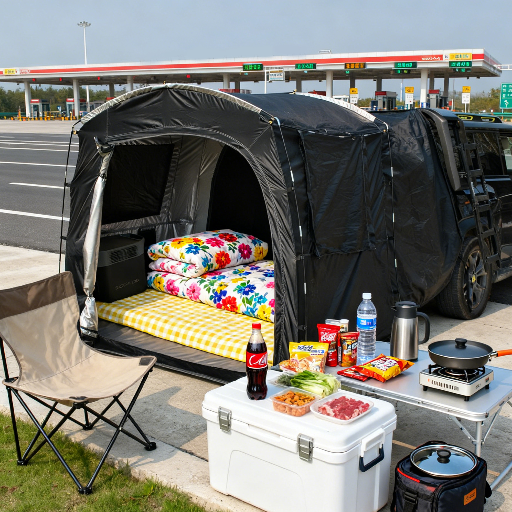 2-Person SUV Rear Tent Annex w - مراجعة Outdoor Camping Car Tail Tent وسعره