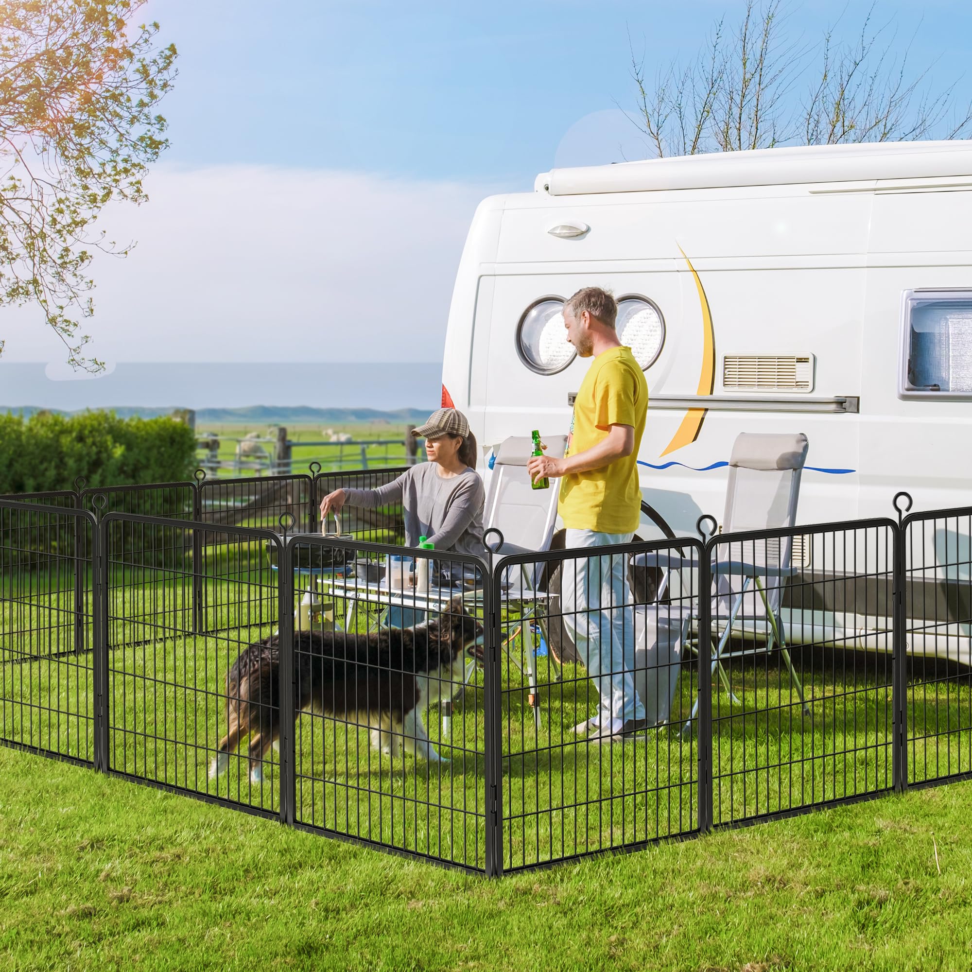 Dog Pet Fence Indoor/Outdoor,4 - مراجعة Outdoor Camping Dog Fence وسعره