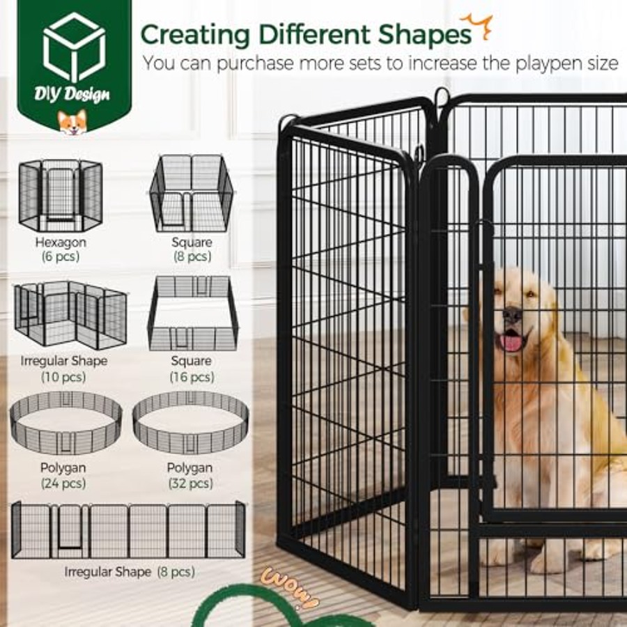 Dog Playpen Outdoor 40 inch 12 - مراجعة Outdoor Camping Dog Fence وسعره