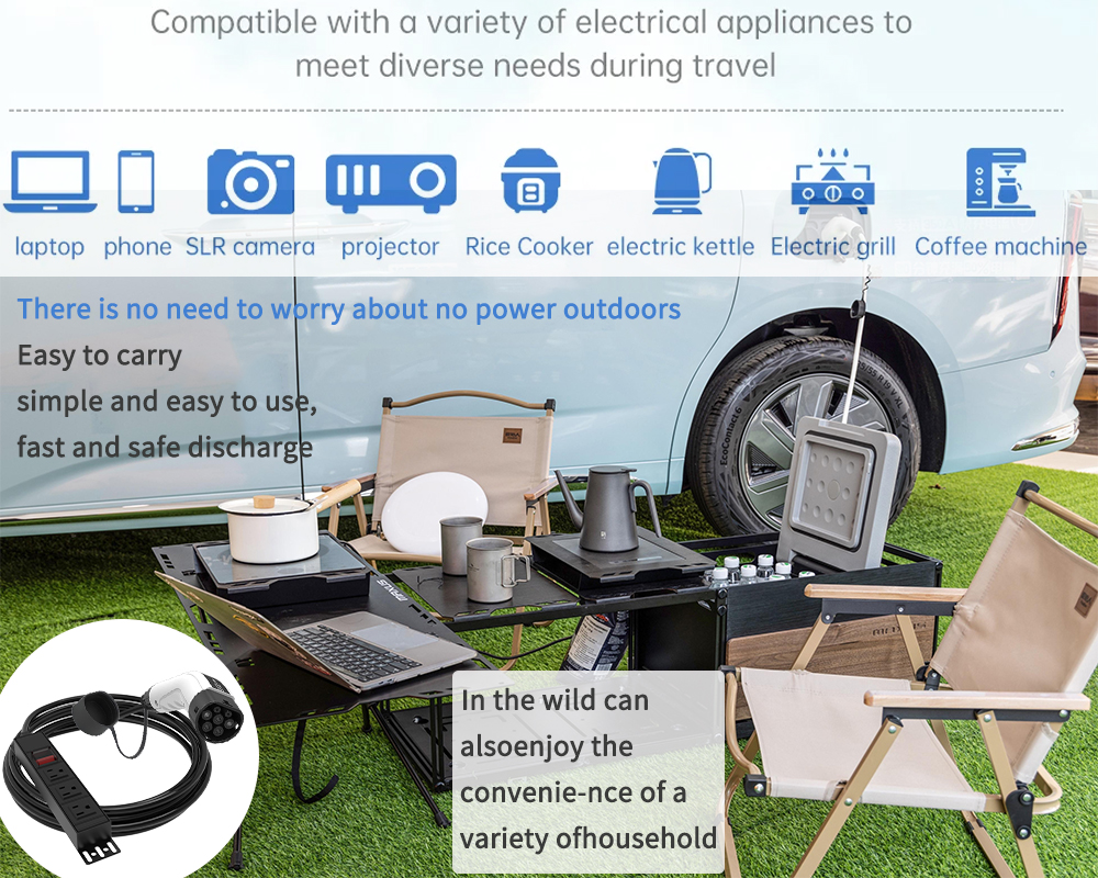 WUFEN Portable Type 2 V2L Cabl - مراجعة Outdoor Camping Vehicle وسعره