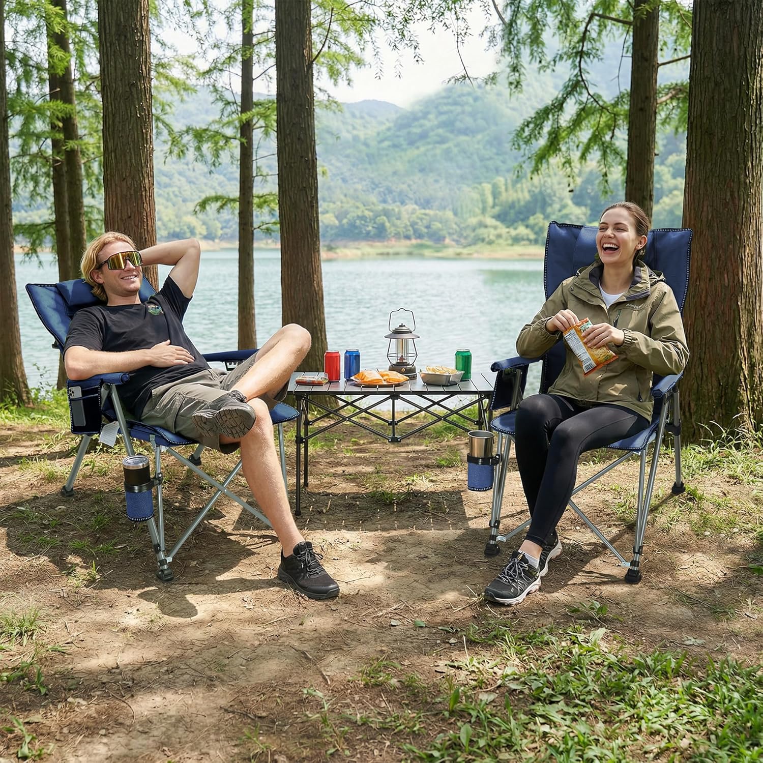 Heavy Duty Folding Camping Cha - مراجعة Outdoor Oversized Camping Chair وسعره