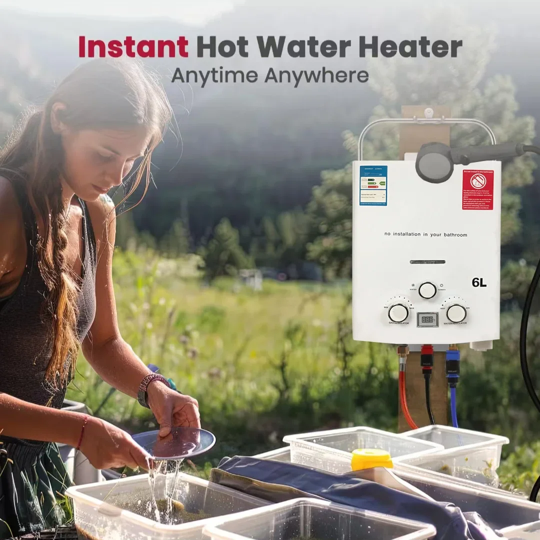 LPG Propane Gas Tankless Water - مراجعة Outdoor Camping Hot Water Shower وسعره