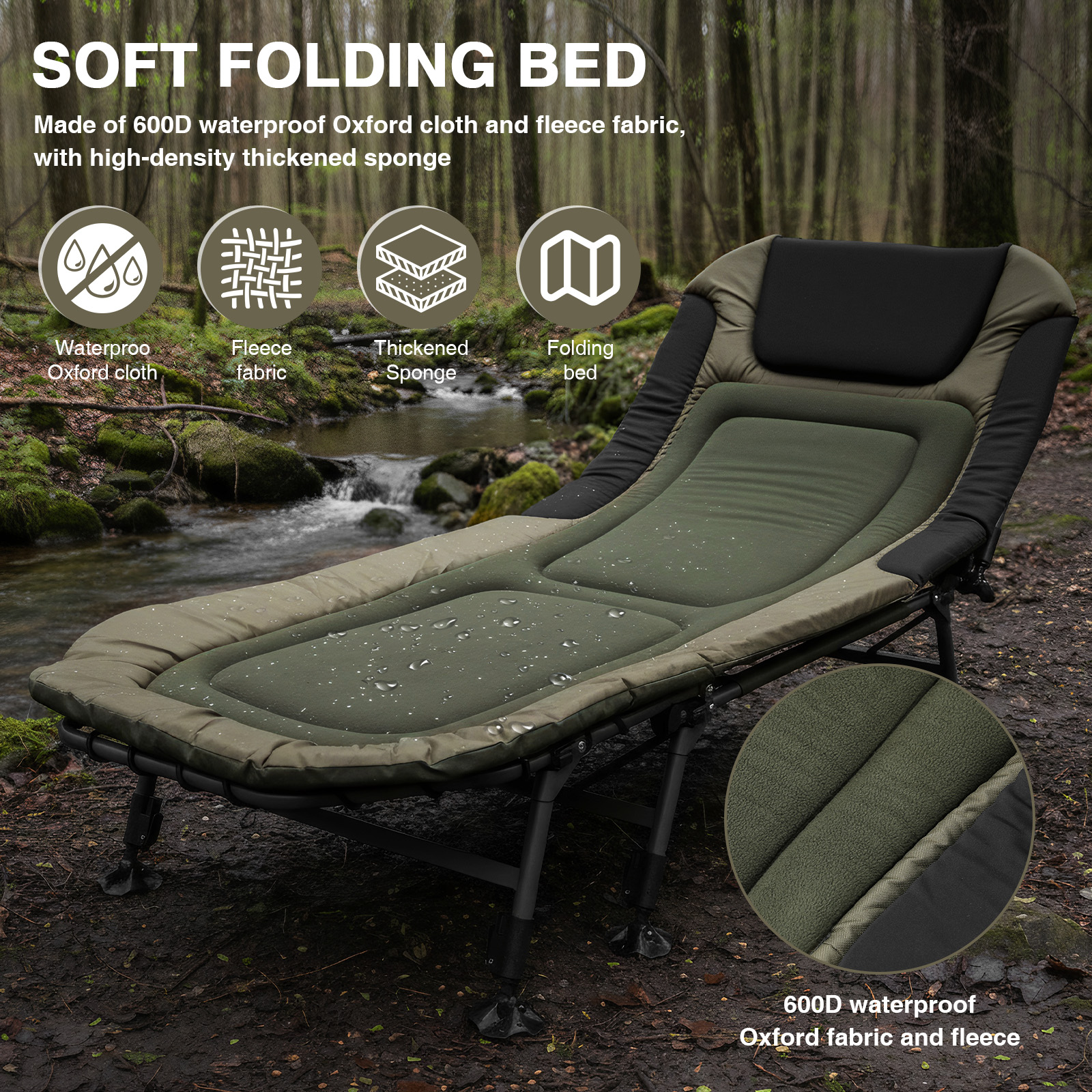 33in Wide Camping Cots with Ca - مراجعة Outdoor Camping Cot وسعره