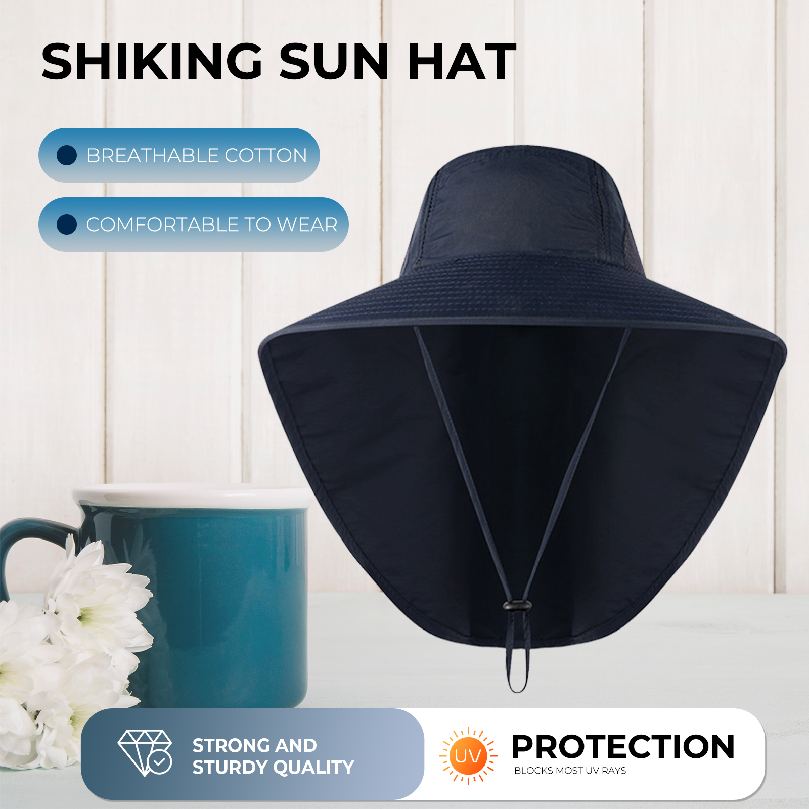 Outdoor UV Protection Sun Hat  - مراجعة Camping Outdoor Quick Drying Sun Neck Protection Cap Hat وسعره