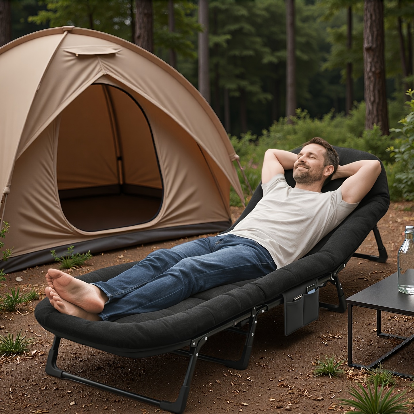 Portable Folding Camp Cot for  - مراجعة Outdoor Camping Cot وسعره