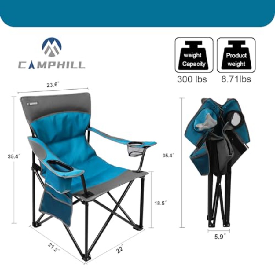 Oversized Portable Camping Cha - مراجعة Outdoor Oversized Camping Chair وسعره