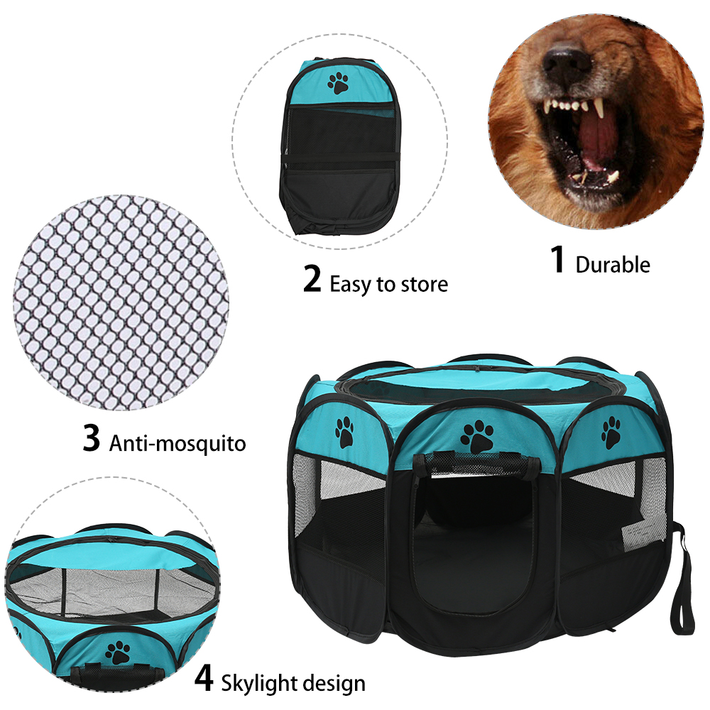 Folding Pet Tent Dog House Cam - مراجعة Outdoor Camping Dog Fence وسعره