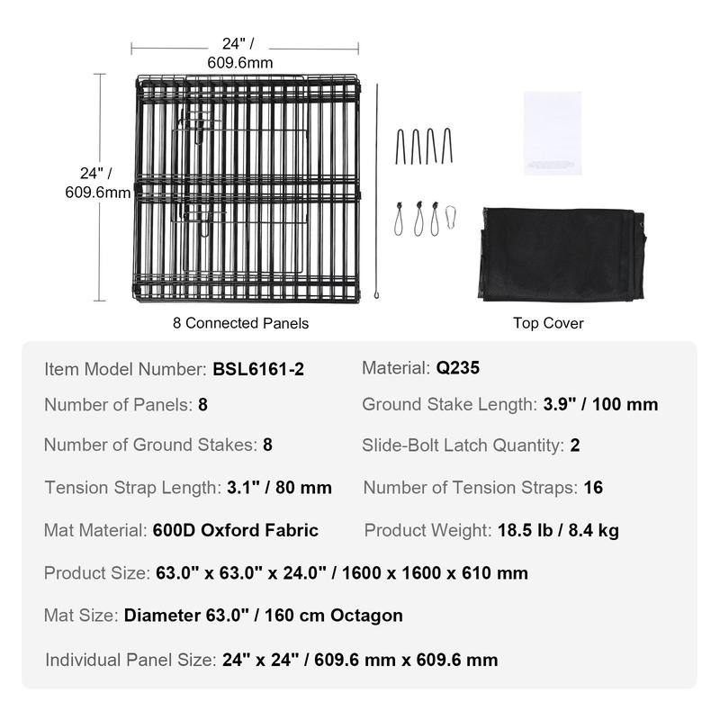 8-Piece Foldable Metal Dog Pen - مراجعة Outdoor Camping Dog Fence وسعره