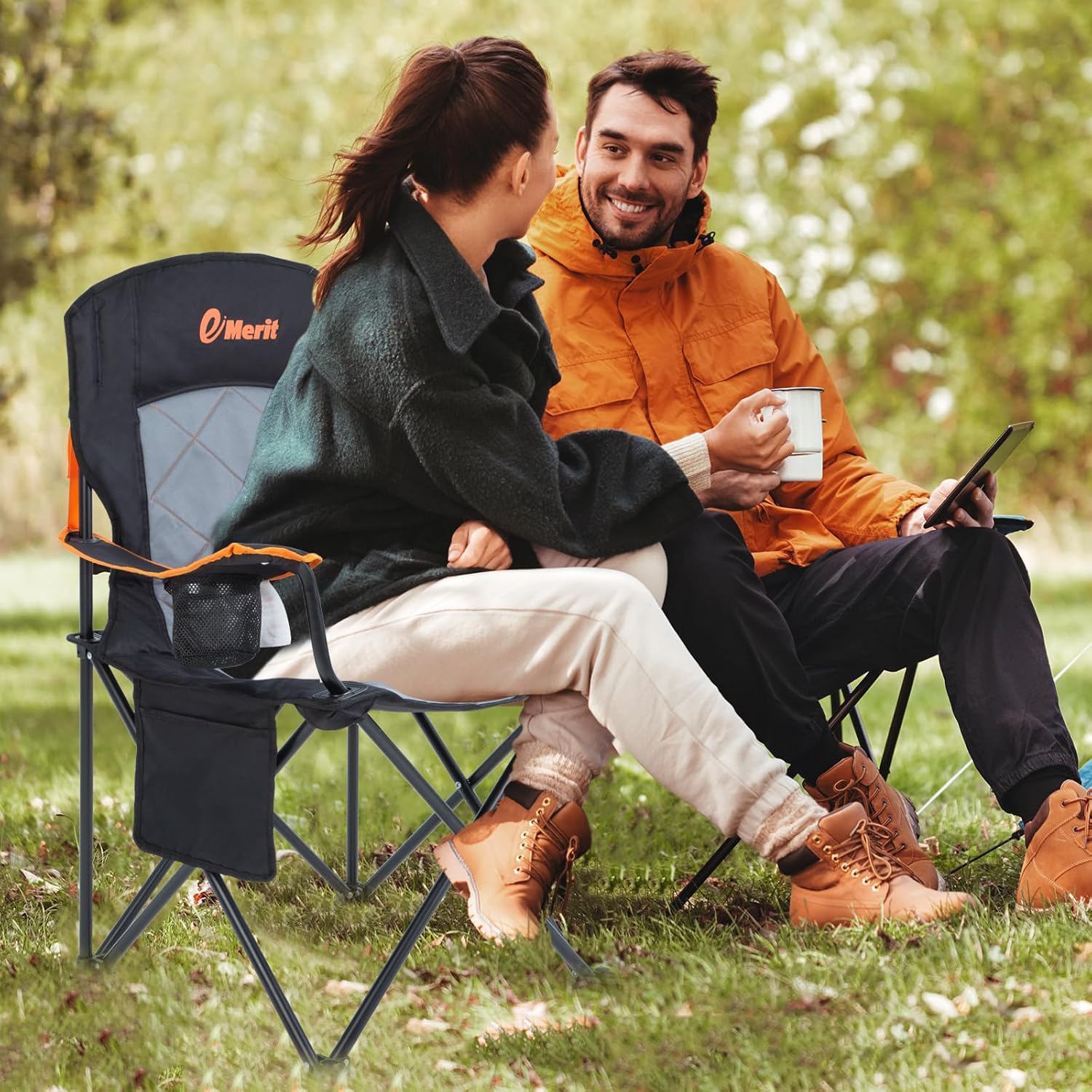 2 Pack Oversized Padded Campin - مراجعة Outdoor Oversized Camping Chair وسعره