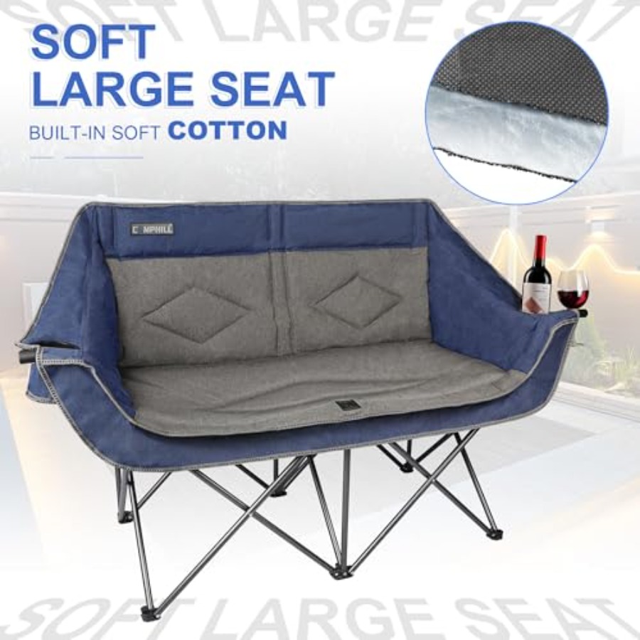 Oversized Double Camping Chair - مراجعة Outdoor Oversized Camping Chair وسعره