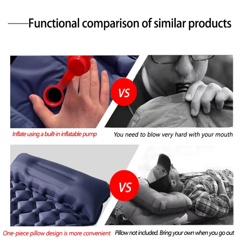 With Pillows Ultralight Inflat - مراجعة Camp Pillow Compressible وسعره