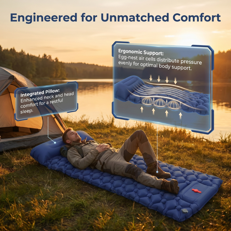With Pillows Ultralight Inflat - مراجعة Camp Pillow Compressible وسعره