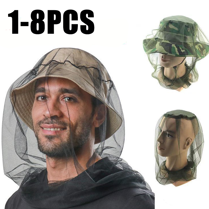 Mesh Head Net Fishing Hat Anti - مراجعة Outdoor Camping Hat وسعره